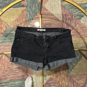 21 denim black jean shorts